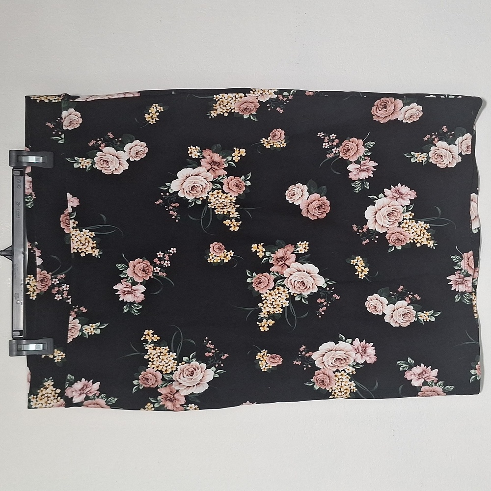 Torrid Black Floral Full Skirt